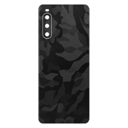 Folie skin SILKASE pentru Sony Xperia 10 IV, camo negru, protectie spate telefon
