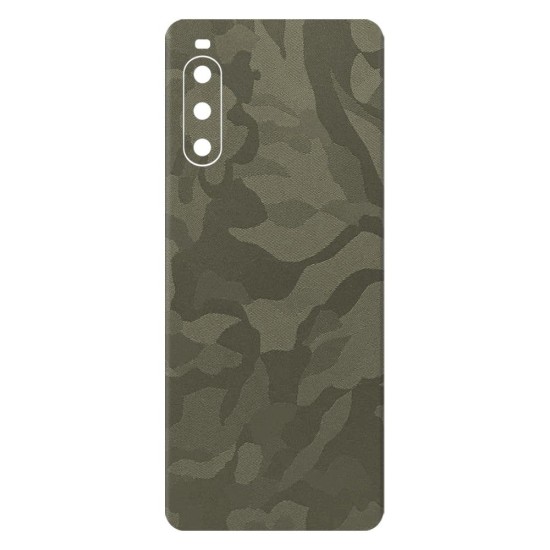 Folie skin SILKASE pentru Sony Xperia 10 IV, camo verde, protectie spate telefon (Xperia 10 IV, S0723) by www.silkase.ro