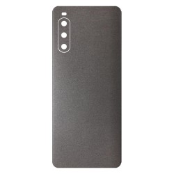 Folie skin SILKASE pentru Sony Xperia 10 IV, gri brushed, protectie spate telefon Folie skin SILKASE pentru Sony Xperia 10 IV, gri brushed, protectie spate telefon