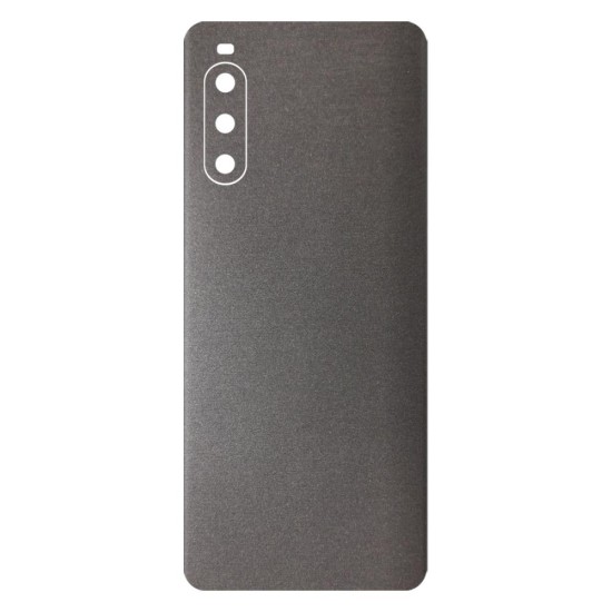 Folie skin SILKASE pentru Sony Xperia 10 IV, gri brushed, protectie spate telefon (Xperia 10 IV, S0725) by www.silkase.ro