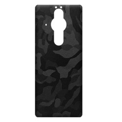 Folie skin SILKASE pentru Sony Xperia Pro-I, camo negru, protectie spate telefon Folie skin SILKASE pentru Sony Xperia Pro-I, camo negru, protectie spate telefon