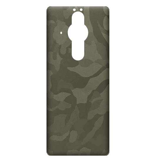 Folie skin SILKASE pentru Sony Xperia Pro-I, camo verde,  protectie spate telefon (Xperia Pro-I, S0675) by www.silkase.ro