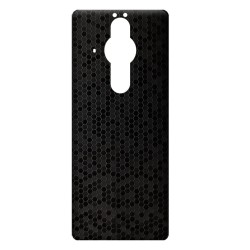 Folie skin SILKASE pentru Sony Xperia Pro-I, negru hexa, protectie spate telefon Folie skin SILKASE pentru Sony Xperia Pro-I, negru hexa, protectie spate telefon