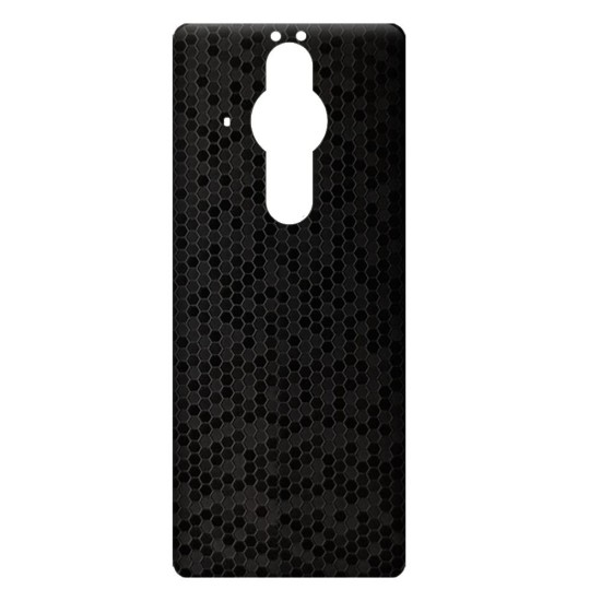 Folie skin SILKASE pentru Sony Xperia Pro-I, negru hexa, protectie spate telefon (SILKASE, Xperia Pro-I) by www.silkase.ro Folie skin SILKASE pentru Sony Xperia Pro-I, negru hexa, protectie spate telefon (Xperia Pro-I, S0684) by www.silkase.ro