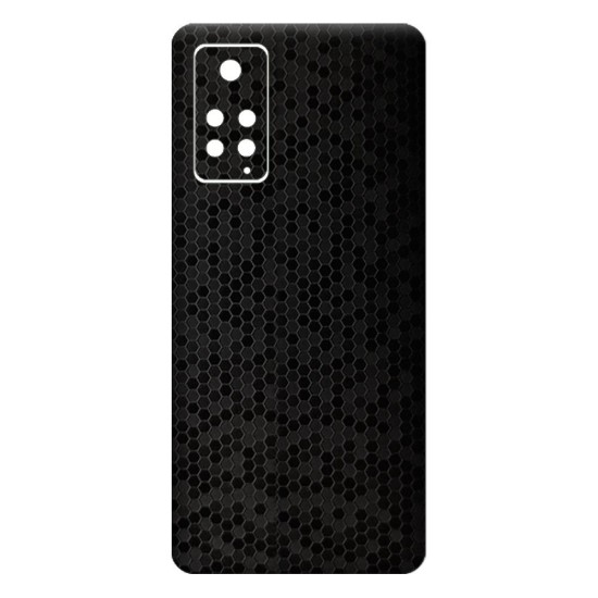 Folie skin SILKASE pentru Xiaomi Redmi Note 11, negru hexa,  protectie spate telefon (Redmi Note 11, S0612) by www.silkase.ro