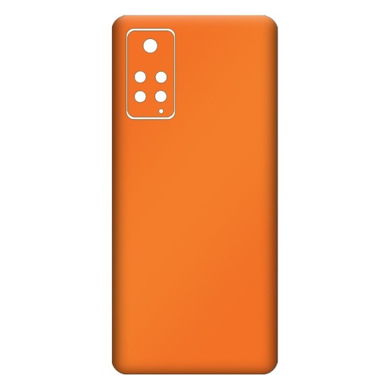 Folie skin SILKASE pentru Xiaomi Redmi Note 11, portocaliu mat,  protectie spate telefon (Redmi Note 11, S0614) by www.silkase.ro