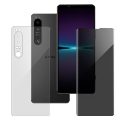 Set 2 folii mixte SILKASE pentru Sony Xperia 1 IV, ecran privacy/spate mat, silicon regenerabil Set 2 folii mixte SILKASE pentru Sony Xperia 1 IV, ecran privacy/spate mat, silicon regenerabil