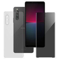 Set 2 folii mixte SILKASE pentru Sony Xperia 10 IV, ecran privacy/spate lucios, silicon regenerabil Set 2 folii mixte SILKASE pentru Sony Xperia 10 IV, ecran privacy/spate lucios, silicon regenerabil