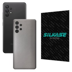 Folie skin SILKASE pentru Samsung A32 5G, gri deschis,  protectie spate telefon