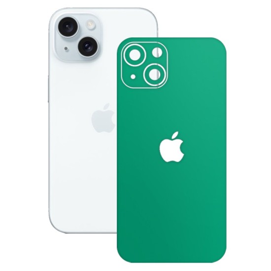 Folie skin SILKASE pentru Apple iPhone 15 Plus, turcoaz mat, protectie spate telefon (iPhone 15 Plus, S1427) by www.silkase.ro