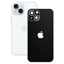 Folie skin SILKASE pentru Apple iPhone 15 Plus, negru mat, protectie spate telefon