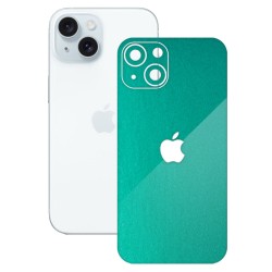 Folie skin SILKASE pentru Apple iPhone 15 Plus, turcoaz metalic, protectie spate telefon