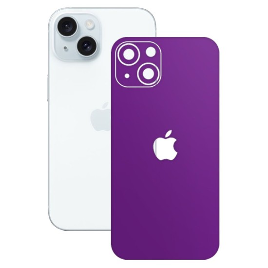 Folie skin SILKASE pentru Apple iPhone 15 Plus, violet mat, protectie spate telefon (iPhone 15 Plus, S1438) by www.silkase.ro
