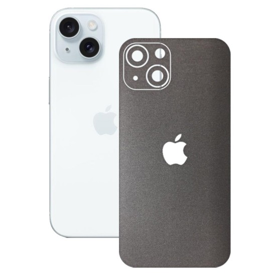 Folie skin SILKASE pentru Apple iPhone 15 Plus, gri brushed, protectie spate telefon (SILKASE, iPhone 15 Plus) by www.silkase.ro Folie skin SILKASE pentru Apple iPhone 15 Plus, gri brushed, protectie spate telefon (iPhone 15 Plus, S1421) by www.silkase.ro
