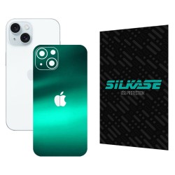 Folie skin SILKASE pentru Apple iPhone 15 Plus, verde emerald, protectie spate telefon