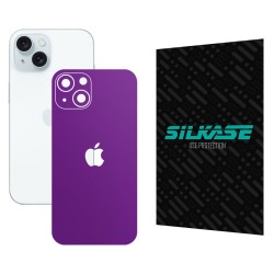 Folie skin SILKASE pentru Apple iPhone 15 Plus, violet mat, protectie spate telefon