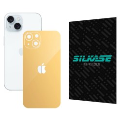 Folie skin SILKASE pentru Apple iPhone 15 Plus, bej, protectie spate telefon Folie skin SILKASE pentru Apple iPhone 15 Plus, bej, protectie spate telefon