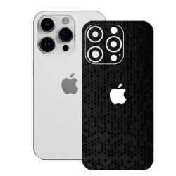 Folie skin SILKASE pentru Apple iPhone 15 Pro Max, negru hexa, protectie spate telefon