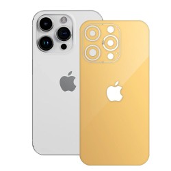 Folie skin SILKASE pentru Apple iPhone 15 Pro Max, bej, protectie spate telefon