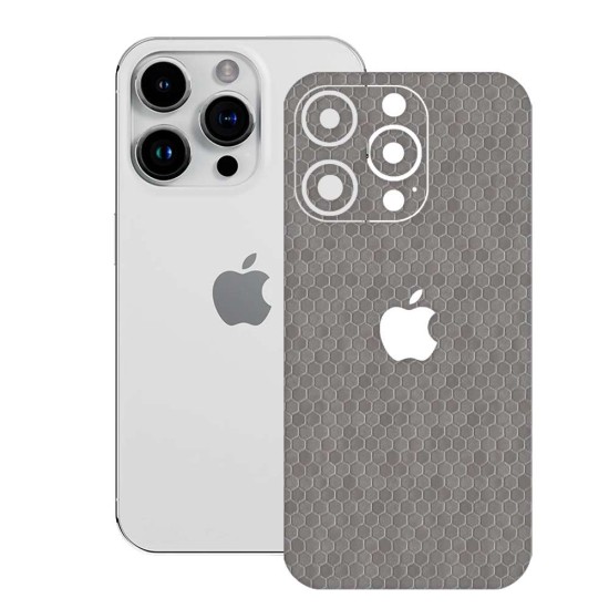 Folie skin SILKASE pentru Apple iPhone 15 Pro Max, gri hex, protectie spate telefon (SILKASE, iPhone 15 Pro Max) by www.silkase.ro Folie skin SILKASE pentru Apple iPhone 15 Pro Max, gri hex, protectie spate telefon (iPhone 15 Pro Max, S1471) by www.silkase.ro