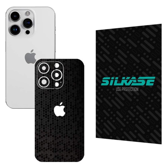 Folie skin SILKASE pentru Apple iPhone 15 Pro Max, negru hexa, protectie spate telefon (iPhone 15 Pro Max, S1476) by www.silkase.ro