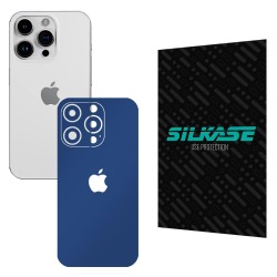 Folie skin SILKASE pentru Apple iPhone 15 Pro Max, albastru inchis mat, protectie spate telefon