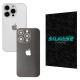 Folie skin SILKASE pentru Apple iPhone 15 Pro Max, gri brushed, protectie spate telefon (iPhone 15 Pro Max, S1469) by www.silkase.ro