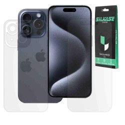 Set 2 folii mate SILKASE pentru Apple iPhone 15 Pro Max, protectie telefon, silicon