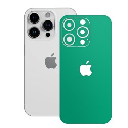 Folie skin SILKASE pentru Apple iPhone 15 Pro, turcoaz mat, protectie spate telefon