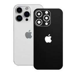 Folie skin SILKASE pentru Apple iPhone 15 Pro, negru mat, protectie spate telefon