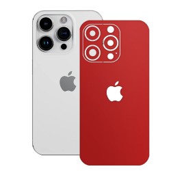 Folie skin SILKASE pentru Apple iPhone 15 Pro, rosu, protectie spate telefon