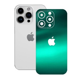Folie skin SILKASE pentru Apple iPhone 15 Pro, verde emerald, protectie spate telefon