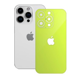 Folie skin SILKASE pentru Apple iPhone 15 Pro, verde neon, protectie spate telefon