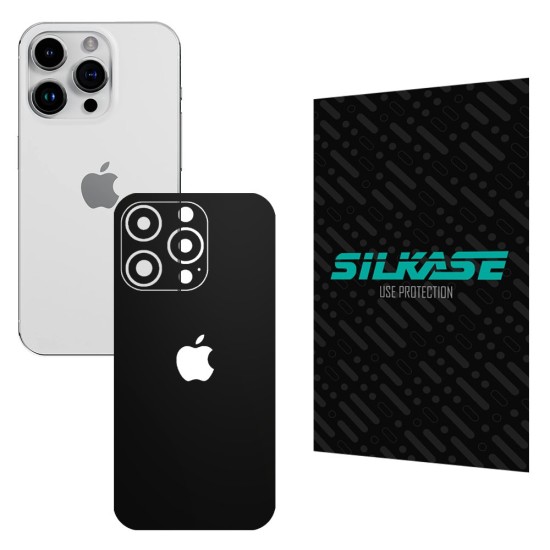 Folie skin SILKASE pentru Apple iPhone 15 Pro, negru mat, protectie spate telefon (SILKASE, iPhone 15 Pro) by www.silkase.ro Folie skin SILKASE pentru Apple iPhone 15 Pro, negru mat, protectie spate telefon (iPhone 15 Pro, S1453) by www.silkase.ro