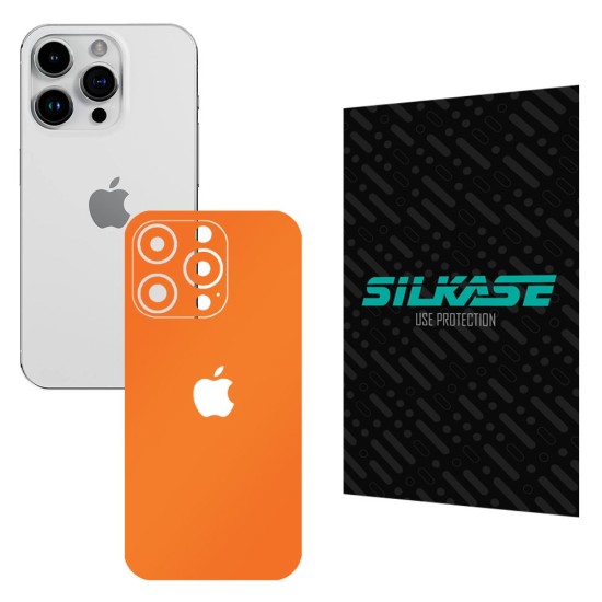 Folie skin SILKASE pentru Apple iPhone 15 Pro, portocaliu mat, protectie spate telefon (SILKASE, iPhone 15 Pro) by www.silkase.ro Folie skin SILKASE pentru Apple iPhone 15 Pro, portocaliu mat, protectie spate telefon (iPhone 15 Pro, S1454) by www.silkase.ro
