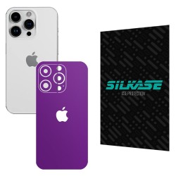 Folie skin SILKASE pentru Apple iPhone 15 Pro, violet mat, protectie spate telefon