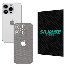 Folie skin SILKASE pentru Apple iPhone 15 Pro, gri hex, protectie spate telefon Folie skin SILKASE pentru Apple iPhone 15 Pro, gri hex, protectie spate telefon