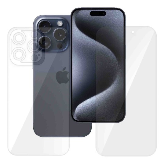 Set 2 folii SILKASE pentru Apple iPhone 15 Pro, protectie telefon, silicon regenerabil (SILKASE, iPhone 15 Pro) by www.silkase.ro Set 2 folii SILKASE pentru Apple iPhone 15 Pro, protectie telefon, silicon regenerabil (iPhone 15 Pro, F6179) by www.silkase.ro
