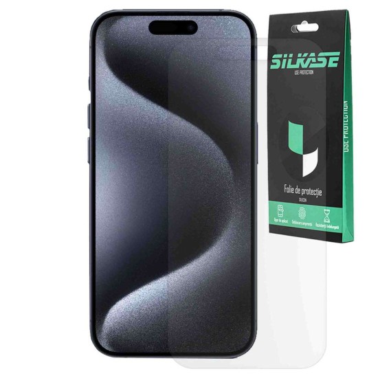 Folie mata SILKASE pentru Apple iPhone 15 Pro, protectie ecran, silicon (SILKASE, iPhone 15 Pro) by www.silkase.ro Folie mata SILKASE pentru Apple iPhone 15 Pro, protectie ecran, silicon (iPhone 15 Pro, F6180) by www.silkase.ro