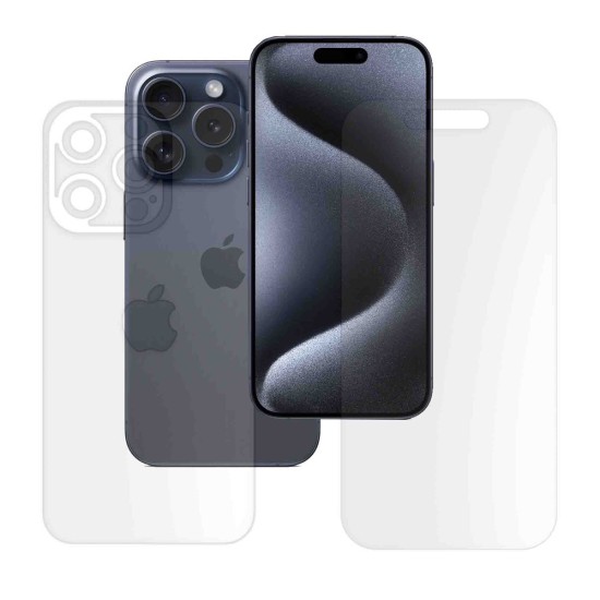 Set 2 folii mate SILKASE pentru Apple iPhone 15 Pro, protectie telefon, silicon (iPhone 15 Pro, F6182) by www.silkase.ro