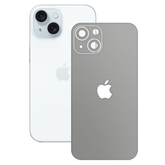 Folie skin SILKASE pentru Apple iPhone 15, gri ice, protectie spate telefon (SILKASE, iPhone 15) by www.silkase.ro Folie skin SILKASE pentru Apple iPhone 15, gri ice, protectie spate telefon (iPhone 15, S1400) by www.silkase.ro