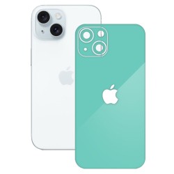 Folie skin SILKASE pentru Apple iPhone 15, turcoaz lucios, protectie spate telefon