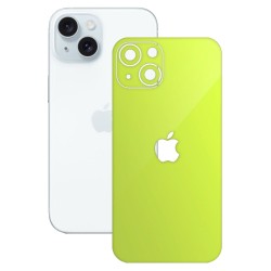 Folie skin SILKASE pentru Apple iPhone 15, verde neon, protectie spate telefon