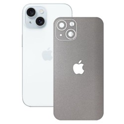 Folie skin SILKASE pentru Apple iPhone 15, gri deschis, protectie spate telefon