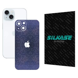 Folie skin SILKASE pentru Apple iPhone 15, albastru hexa, protectie spate telefon Folie skin SILKASE pentru Apple iPhone 15, albastru hexa, protectie spate telefon