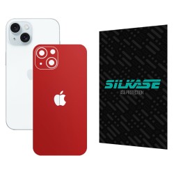 Folie skin SILKASE pentru Apple iPhone 15, rosu, protectie spate telefon Folie skin SILKASE pentru Apple iPhone 15, rosu, protectie spate telefon