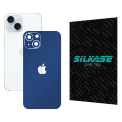 Folie skin SILKASE pentru Apple iPhone 15, albastru inchis mat, protectie spate telefon Folie skin SILKASE pentru Apple iPhone 15, albastru inchis mat, protectie spate telefon