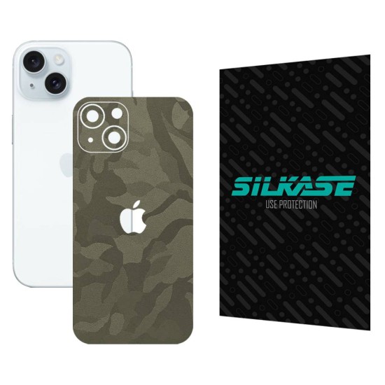 Folie skin SILKASE pentru Apple iPhone 15, camo verde, protectie spate telefon (SILKASE, iPhone 15) by www.silkase.ro Folie skin SILKASE pentru Apple iPhone 15, camo verde, protectie spate telefon (iPhone 15, S1395) by www.silkase.ro