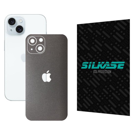 Folie skin SILKASE pentru Apple iPhone 15, gri brushed, protectie spate telefon (SILKASE, iPhone 15) by www.silkase.ro Folie skin SILKASE pentru Apple iPhone 15, gri brushed, protectie spate telefon (iPhone 15, S1397) by www.silkase.ro