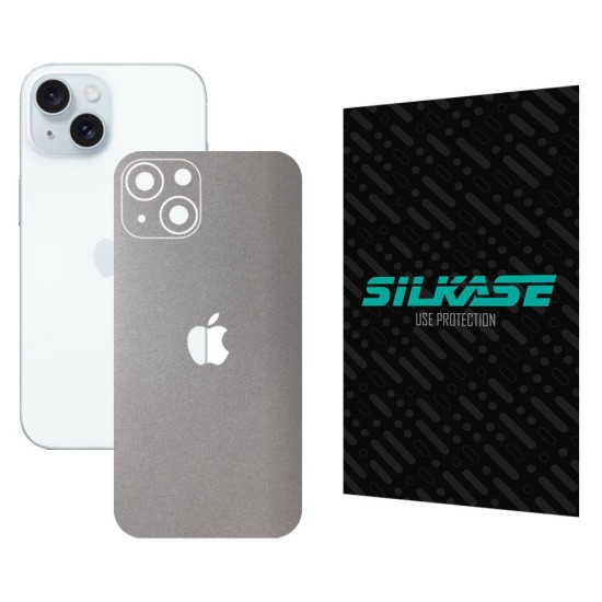 Folie skin SILKASE pentru Apple iPhone 15, gri deschis, protectie spate telefon (SILKASE, iPhone 15) by www.silkase.ro Folie skin SILKASE pentru Apple iPhone 15, gri deschis, protectie spate telefon (iPhone 15, S1398) by www.silkase.ro